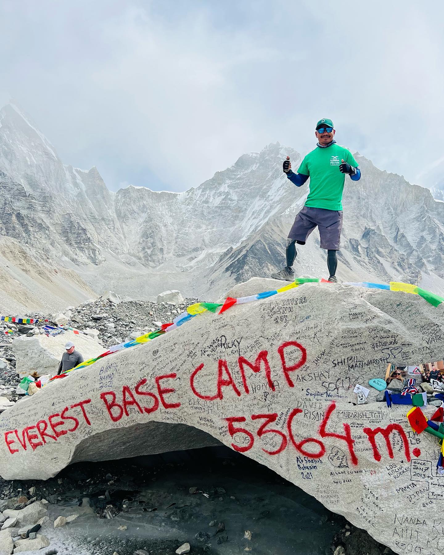 Hari Budha Magar at Everest Base Camp