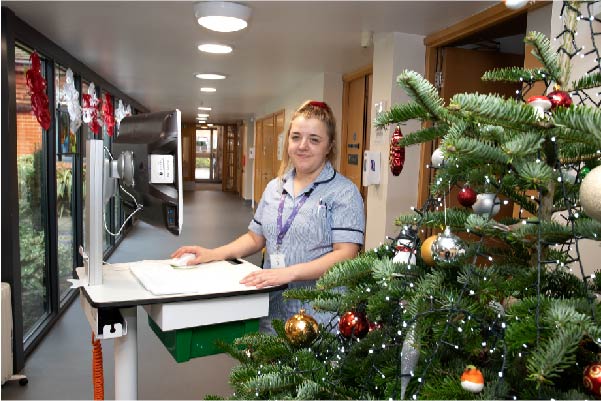 Hospital facility at Christmas