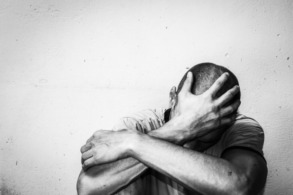 man contemplating suicide