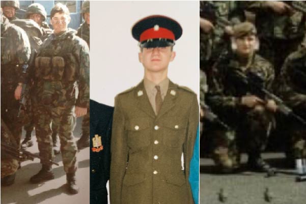 Collage of images of army veteran Colin