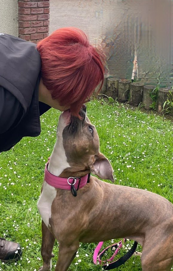 Winnie with her owner Wendy