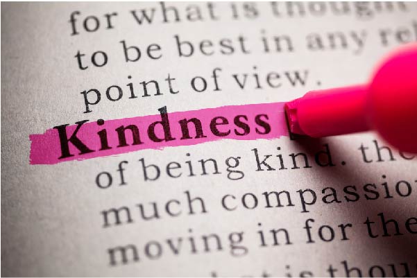 Kindness word highlighted in pink