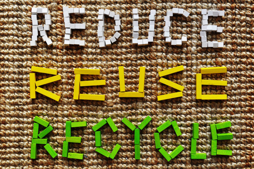 Reduce reuse recycle vintage clothing