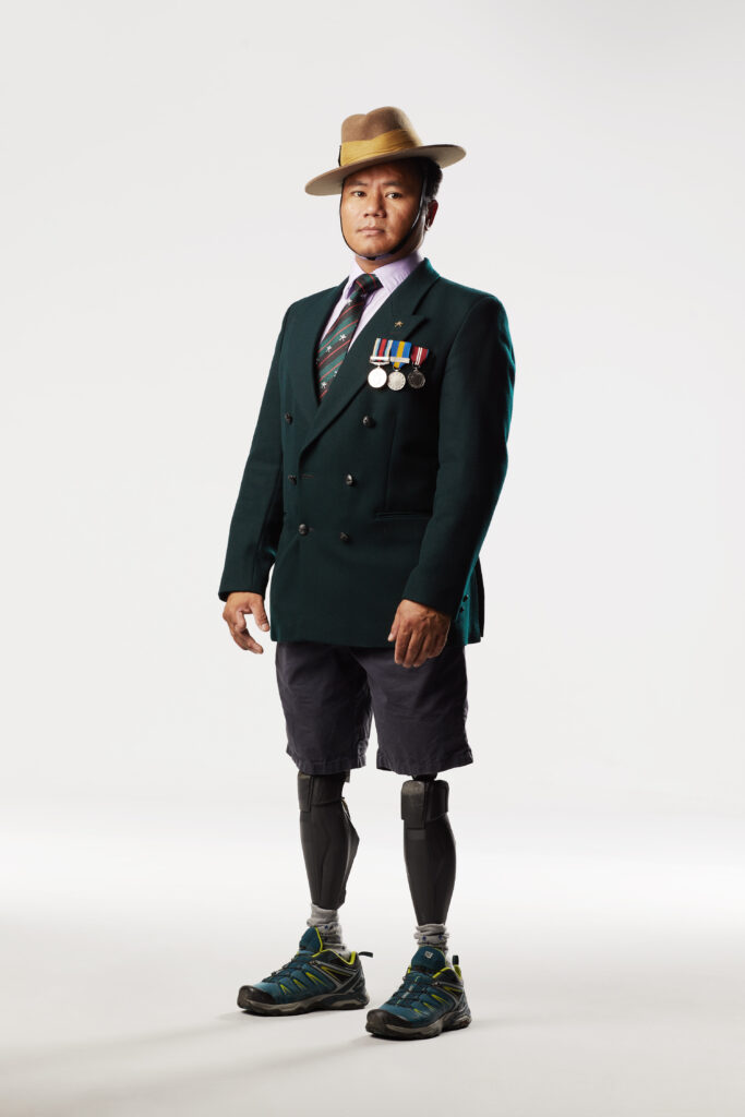 Limbless veteran supported by Blesma